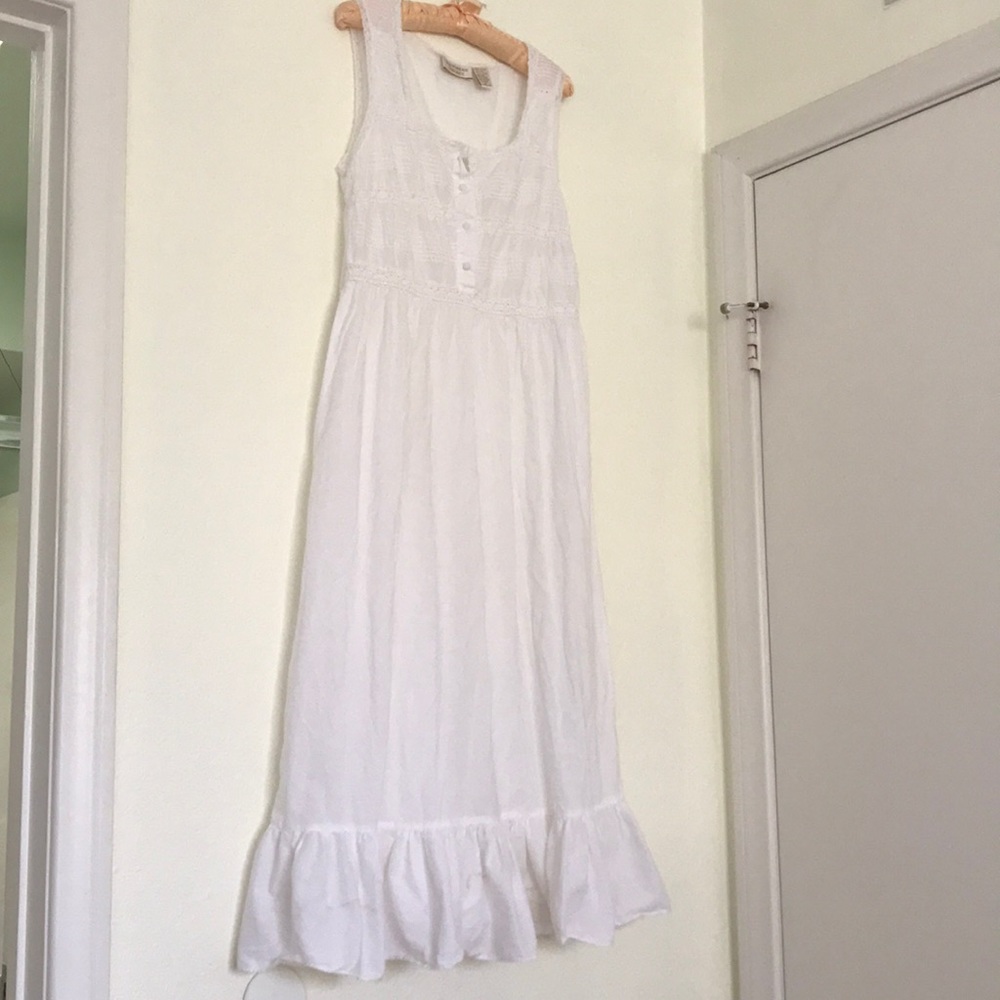 VTG Victoria’s Secret white cotton sleep dress size Medium